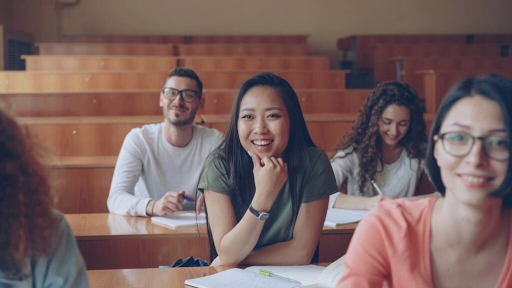 Hendrix students sitting in a classroom.